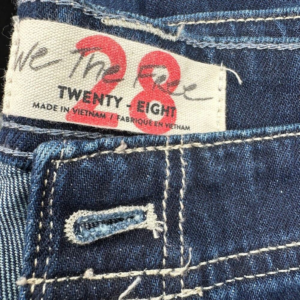 Free People X We The Free Wide Leg Patch Pocket Jeans Sz 28 NEW - Picture 9 of 10